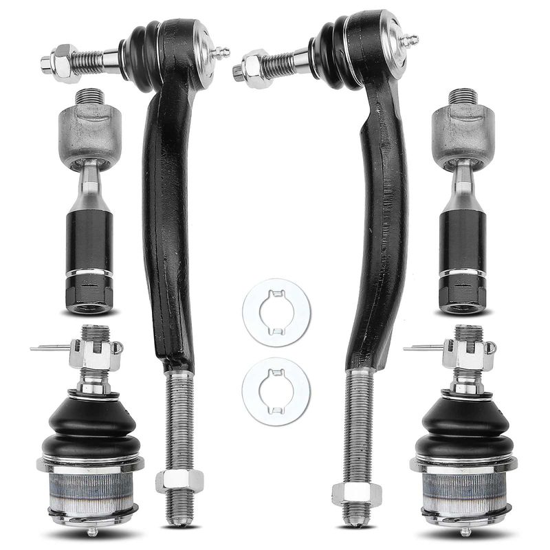 6x Inner & Outer Tie Rod End & Ball Joint Kit for Chevy Trailblazer GMC Envoy