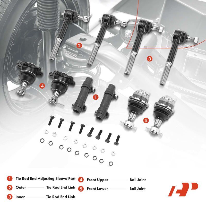 10x Front Tie Rod End & Ball Joint for Cadillac Escalade Chevrolet Tahoe GMC