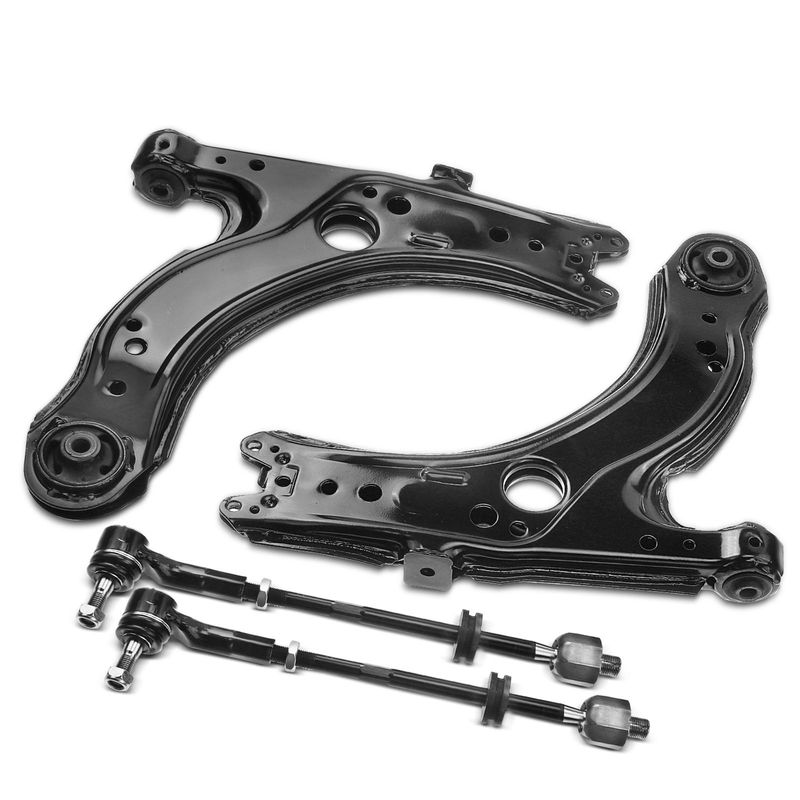 4x Front Control Arm & Tie Rod End for Volkswagen Beetle 1998-2010 Golf Jetta