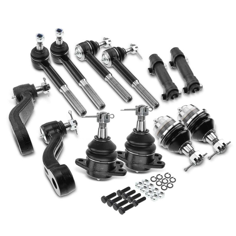12x Front Control Arm & Tie Rod End & Ball Joint for Cadillac Chevy GMC K1500