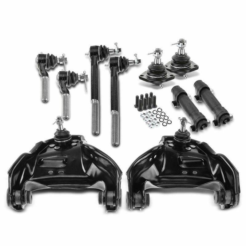 10x Front Control Arm with Ball Joints Tie Rod End for Chevrolet Blazer S10 GMC