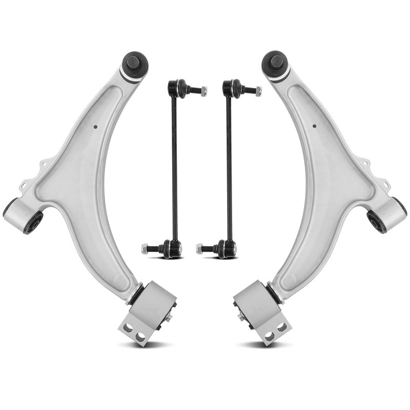 4x Front Control Arm with Ball Joint Sway Bar Link for Buick LaCrosse 10-12 Regal