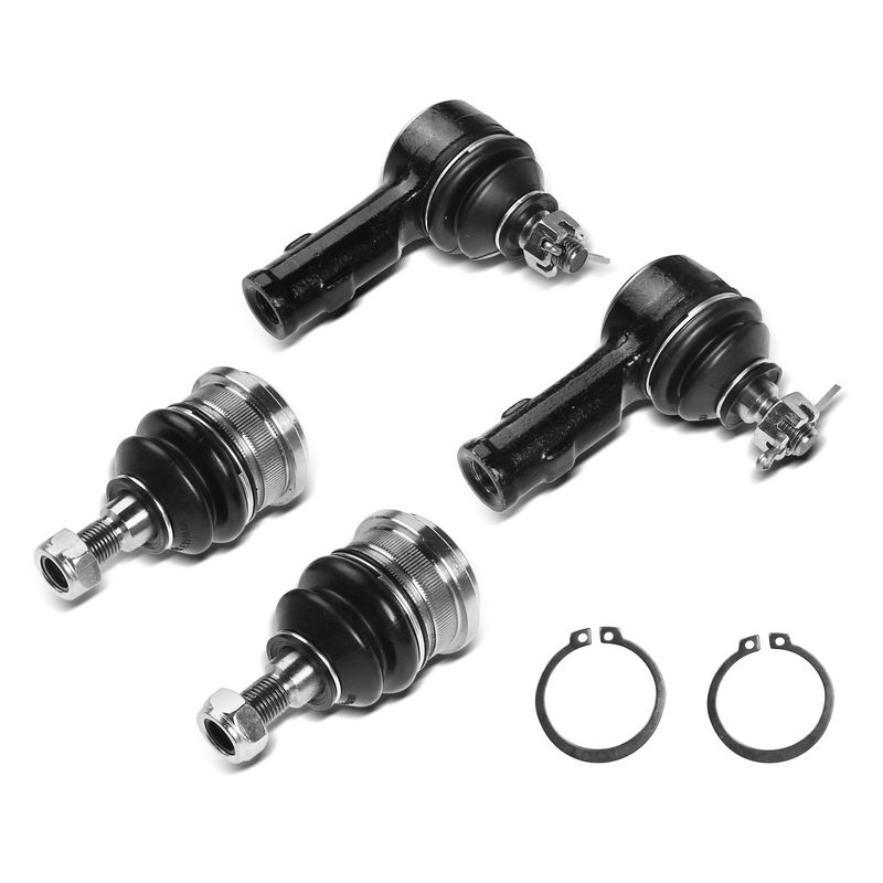 4x Outer Tie Rod End & Front Lower Ball Joint for Dodge Plymouth Colt Eagle