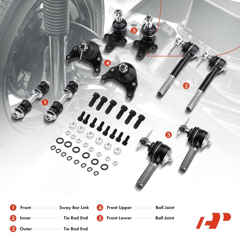10x Front Sway Bar Link Tie Rod End with Ball Joints for Toyota Pickup 1989-1995