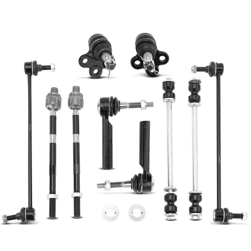 10x Front & Rear Stabilizer Bar Link & Ball Joint Tie Rod End for Buick Enclave