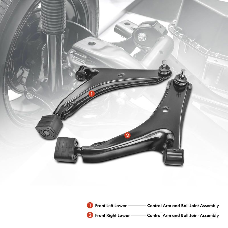 2x Front Lower Control Arm with Ball Joint for Chevrolet Metro 98-01 Geo Pontiac