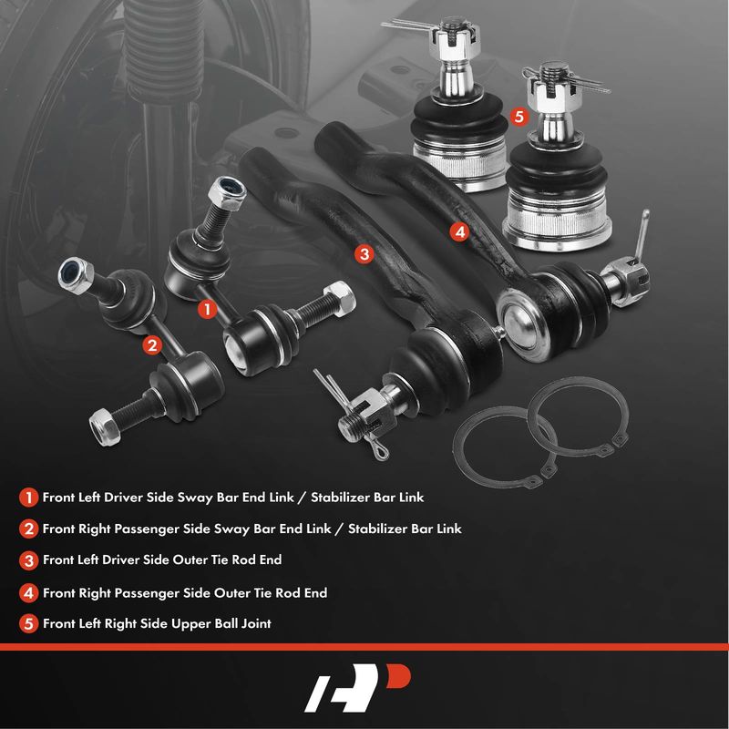 6x Front Sway Bar Link Tie Rod End Ball Joint for Nissan Frontier 05-18 Xterra