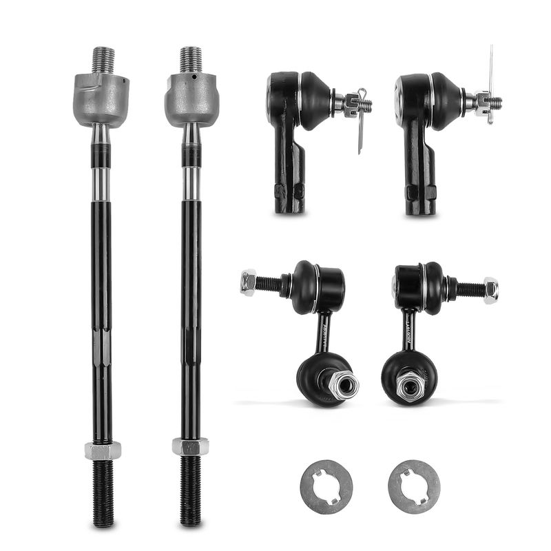 6x Front Stabilizer Bar Link & Tie Rod End for Hyundai Accent 2000-2006