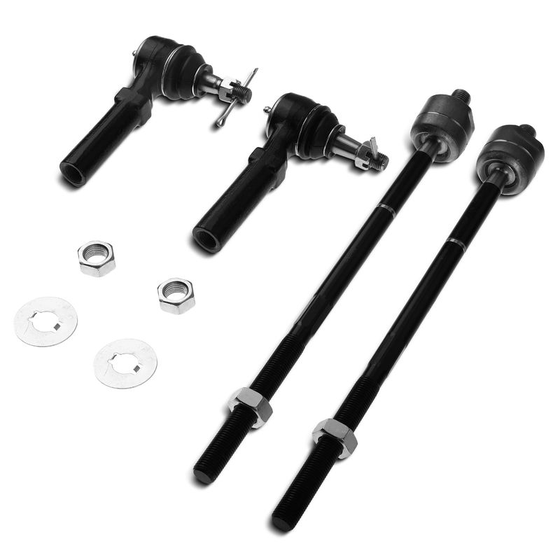 4x Inner & Outer Tie Rod End for Dodge Caravan 96-00 Chrysler Plymouth Voyager