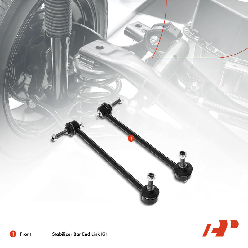 2x Front Stabilizer Bar Link with Ball Joints for Porsche 911 07-11 3.8L 4.0L