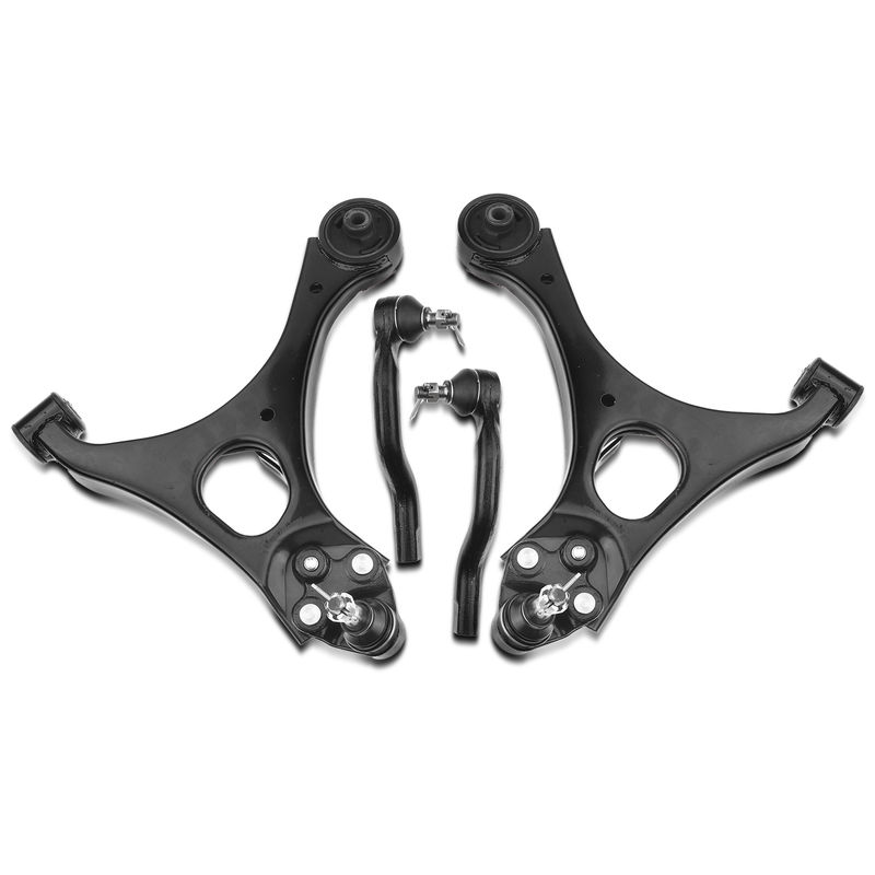 4x Front Lower Control Arm with Ball Joints Tie Rod Ends for Honda Civic 06-11
