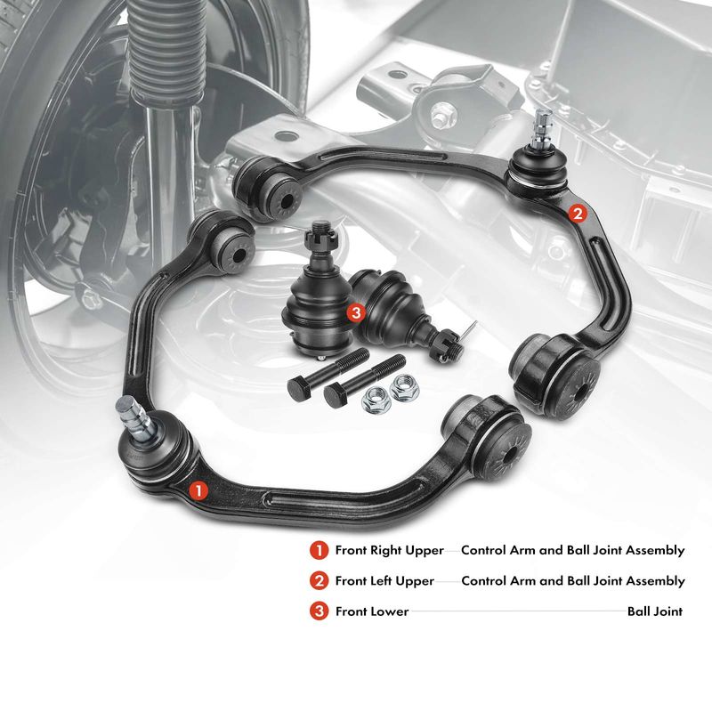 4x Front Control Arm with Ball Joint Assembly for Ford Ranger 1998-2001 Mazda