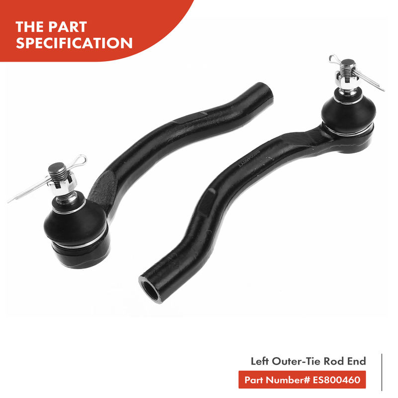 6x Front Tie Rod End with Ball Joint for Honda Accord 2008-2012 L4 2.4 V6 3.5L