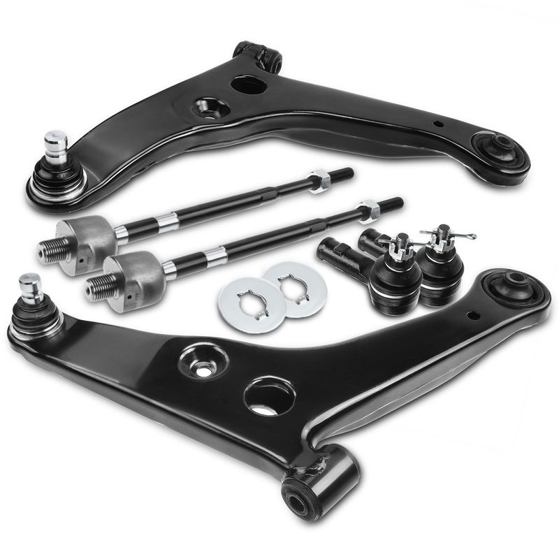 6x Front Control Arm & Ball Joint Assembly Tie Rod End for Mitsubishi Lancer