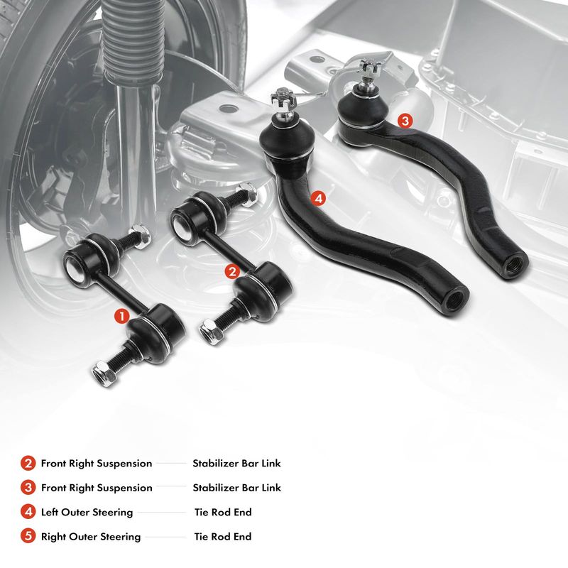 4x Front Suspension Stabilizer Bar Link for Honda Accord 2003 2005-2007 Acura