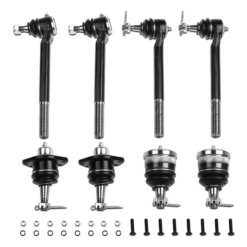 8x Front Inner & Outer Tie Rod End with Ball joints for Chevy Blazer S10 GMC