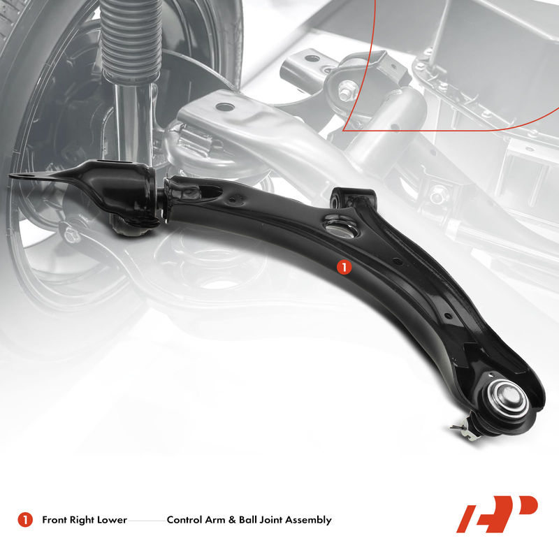 Front Right Lower Control Arm & Ball Joint Assembly for Honda Fit 09-13 Insight