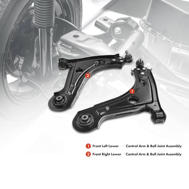 2x Front Lower Control Arm with Ball Joint Assembly for Chevrolet Optra Suzuki