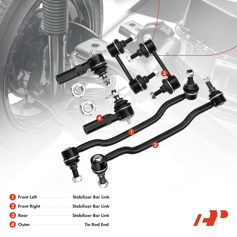 6x Front & Rear Sway Bar Link Kit for Nissan Altima 2002-2004 Maxima 2004-2008