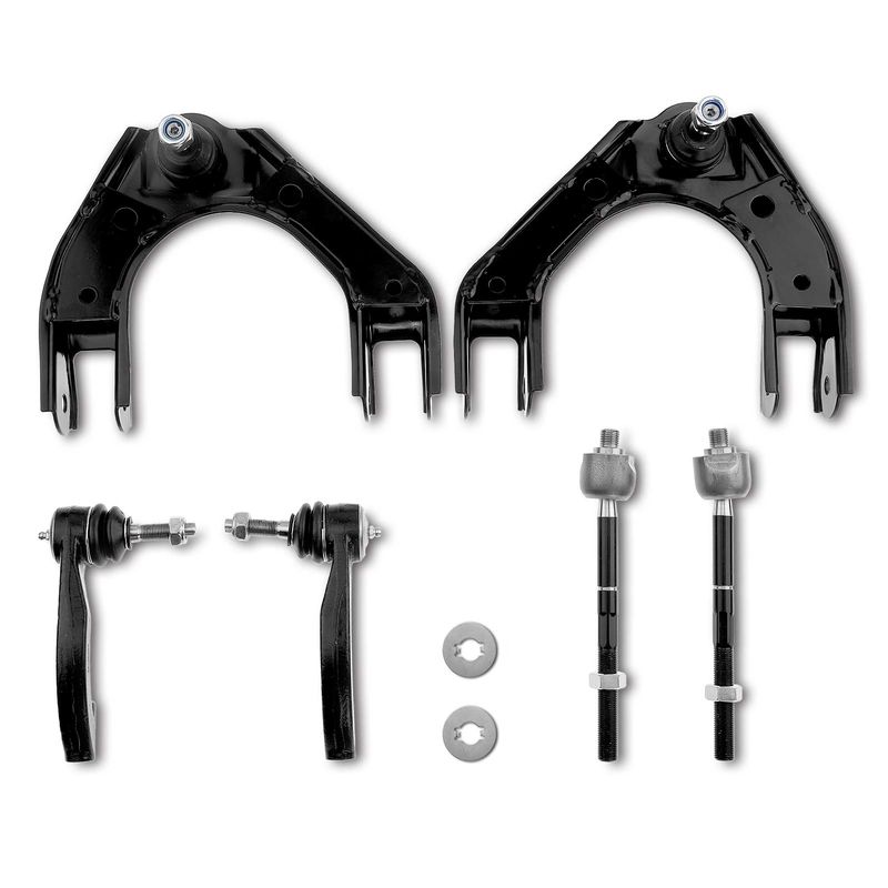 6x Front Upper Control Arm with Ball Joint Tie Rod End Kit for Chrysler Dodge