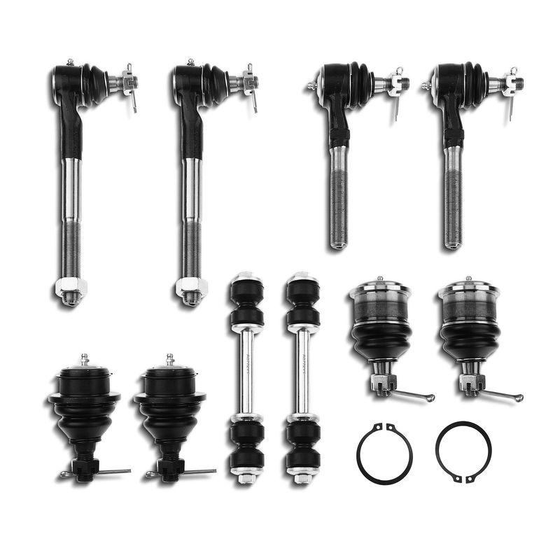 10x Front Stabilizer Bar Link Tie Rod End & Ball Joint Kit for Ford F-150 F-250