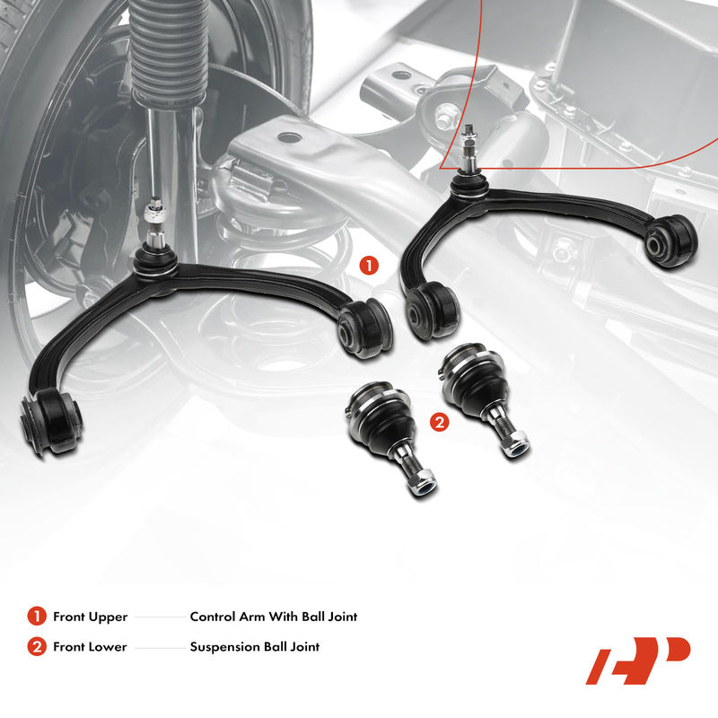 4x Front Control Arm with Ball Joint for Dodge Dakota 05-10 Mitsubishi Raider Ram