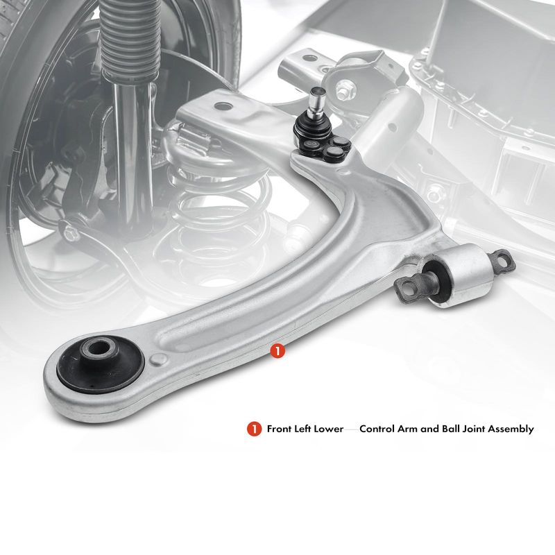 Front Left Lower Control Arm & Ball Joint for Chevy Cobalt HHR Pontiac Pursuit