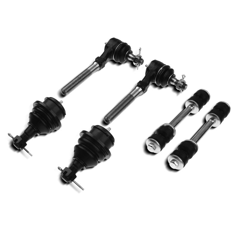 6x Front Stabilizer Bar Link Tie Rod End & Ball Joint Kit for Ford F-150 F-250