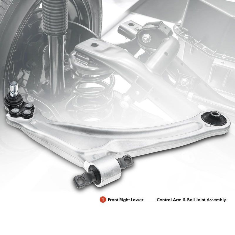Front Right Lower Control Arm with Ball Joint for Chevy HHR Cobalt Pontiac G5