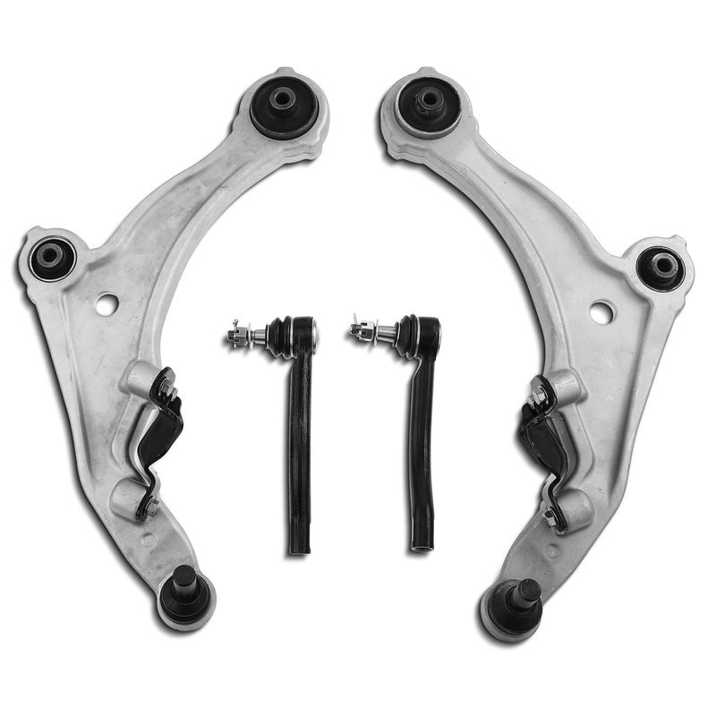 4x Front Lower Control Arm with Ball Joint Tie Rod End for Nissan Maxima 09-14