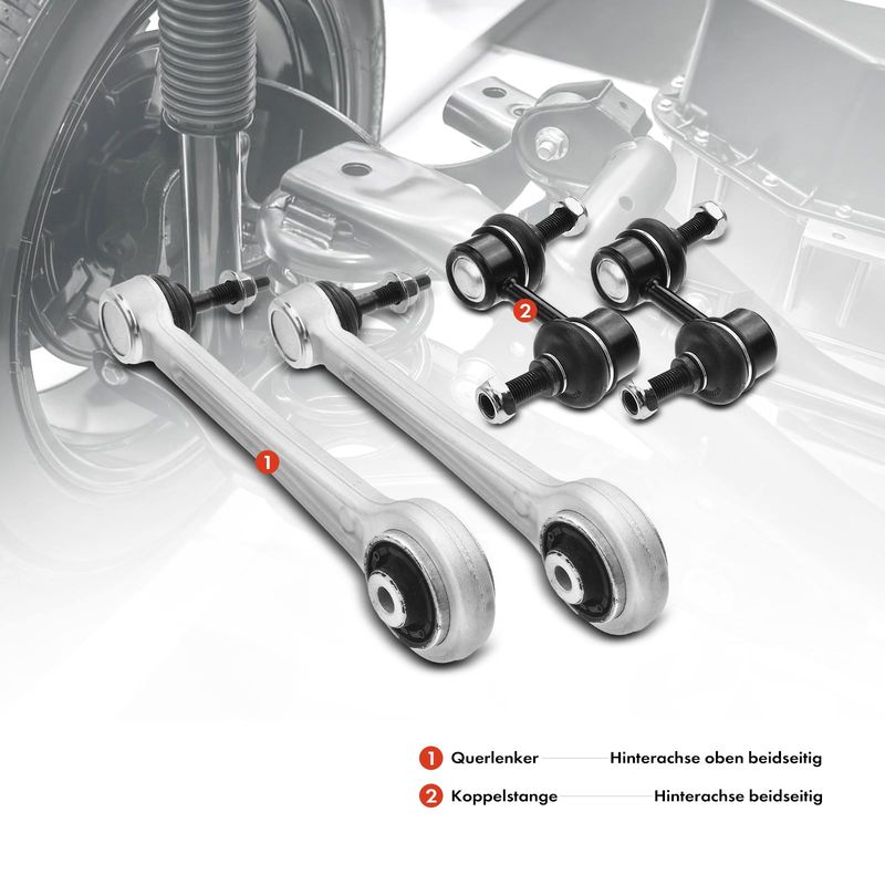 4x Rear Control Arm Ball Joint Stabilizer Bar Link for BMW E39 525i 528i 530i