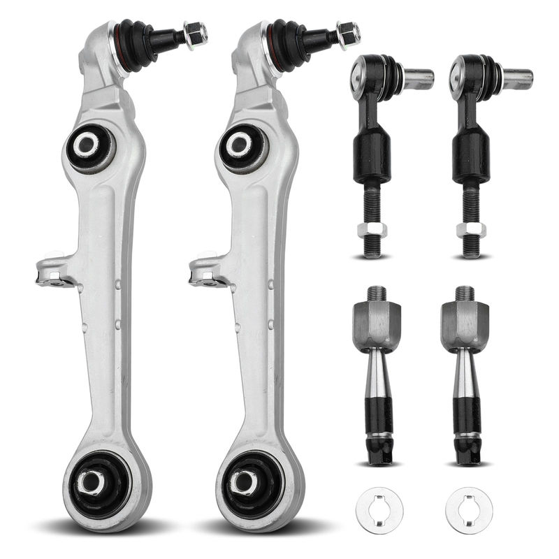 6x Front Control Arm with Ball Joint Tie Rod End for Audi A6 Quattro S8 VW Passat