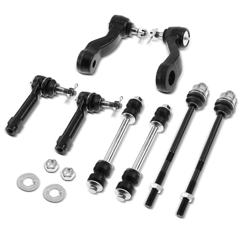 8x Front Sway Bar Links Tie Rod Ends Idler Arm for Chevrolet Silverado 1500 GMC