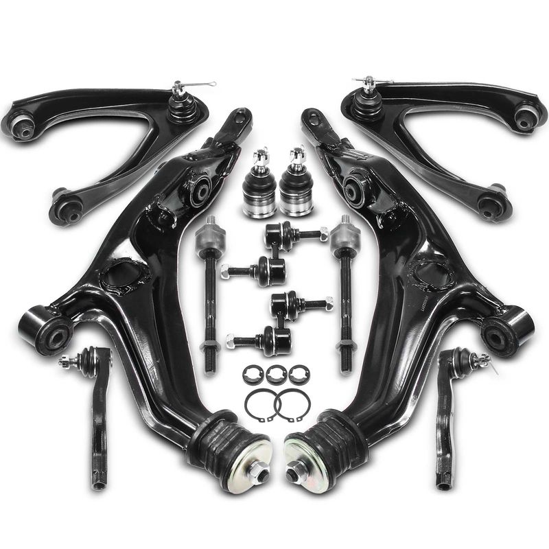 12x Front Lower & Upper Control Arm Ball Joint Tie Rod End for Honda CR-V 97-01
