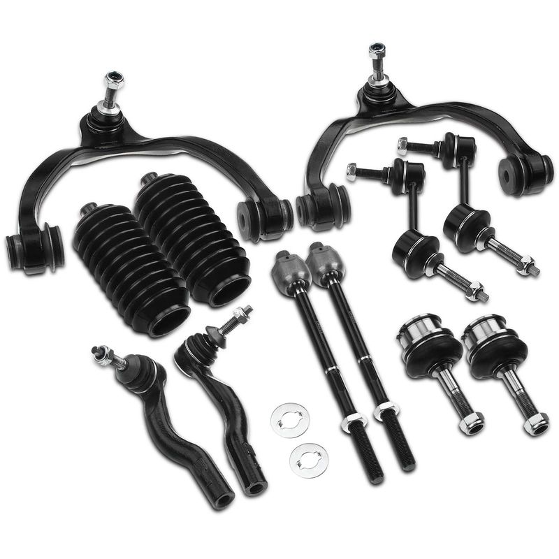 12x Front Control Arm & Ball Joint Tie Rod End Link Kit for Ford Crown Victoria