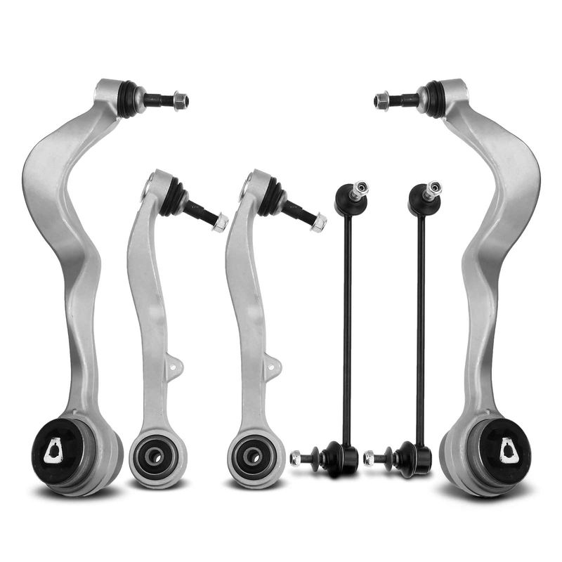 6x Front Control Arm with Ball Joint Stabilizer Bar Link for BMW E60 525i 530i