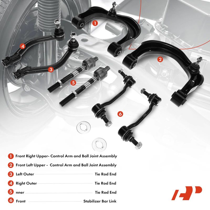 8x Front Control Arm & Ball Joint & Sway Bar Link for Hyundai Sonata Azera 06-11