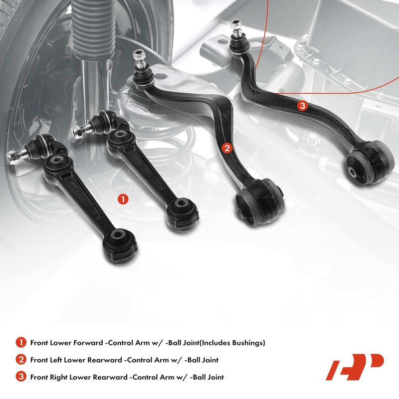 4x Front Lower Control Arm with Ball Joint for Ford Fusion Lincoln Mazda Mercury