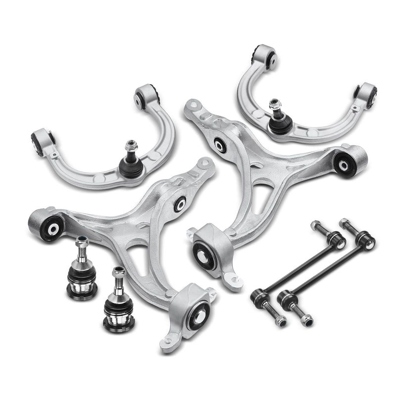 8x Front Lower & Upper Control Arm with Ball Joint for Mercedes-Benz GL320 ML450