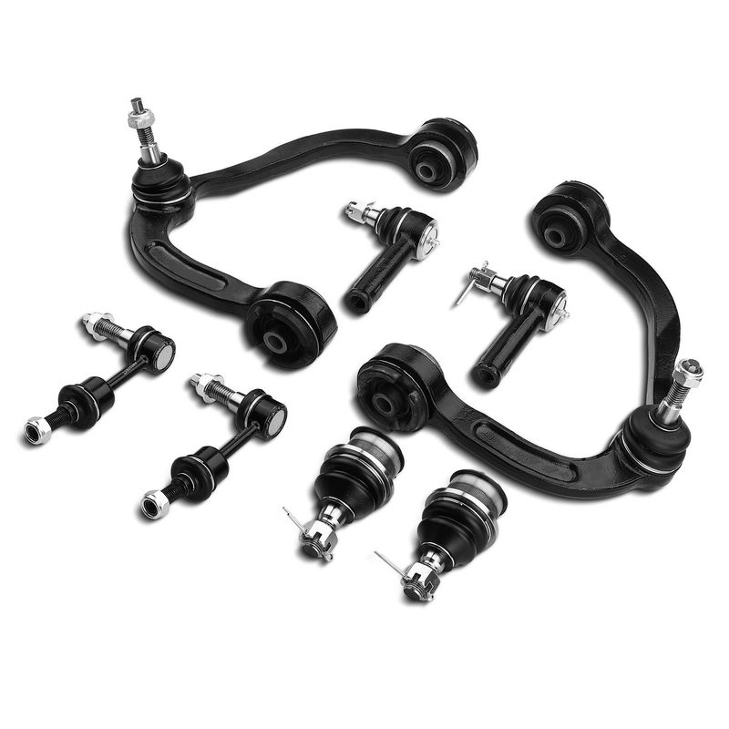 8x Front Control Arm with Ball Joint Sway Bar Link Tie Rod End for Ford F-150