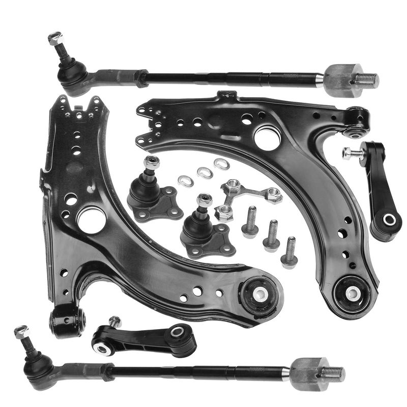 8x Front Control Arm Sway Bar Link Tie Rod Ball Joint for VW Beetle Golf Jetta