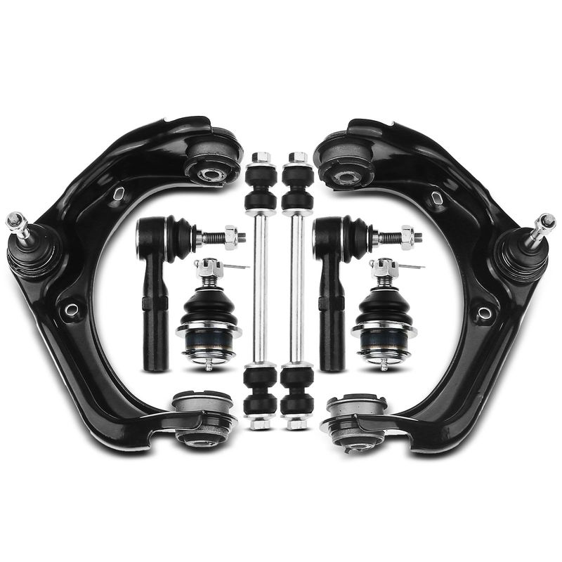 8x Front Control Arm with Ball Joint Sway Bar Link Tie Rod End for Ford Mercury