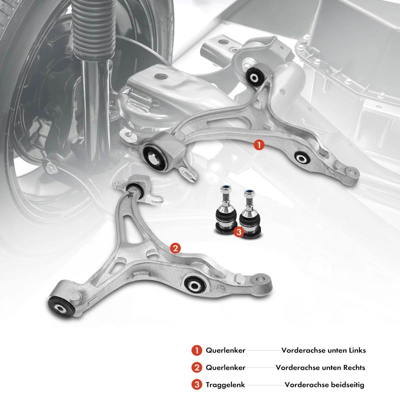 4x Front Lower Control Arm & Ball Joint Assy for Mercedes-Benz GL320 GL350 ML450