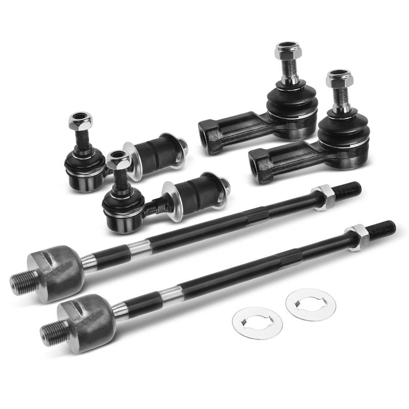 6x Front Stabilizer Bar Link & Tie Rod End for Mitsubishi Outlander 03-06 L4 2.4L
