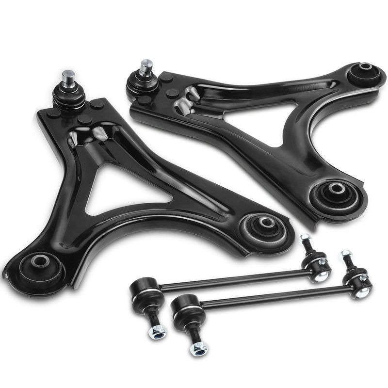 4x Front Control Arm with Ball Joint Sway Bar Link for Ford Contour Mercury Cougar