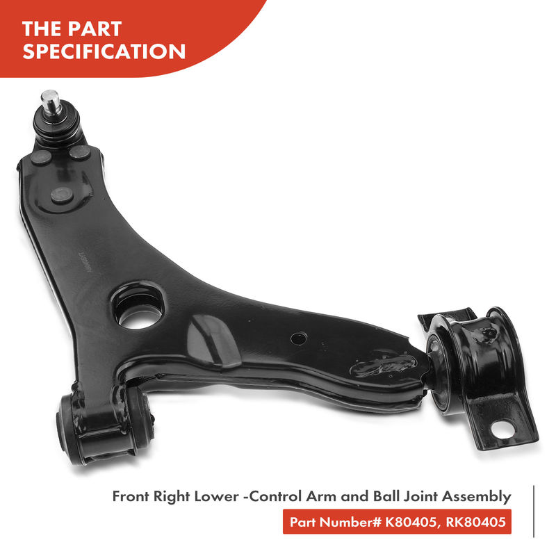 8x Front Lower Control Arm with Ball Joints Tie Rod Ends for Ford Focus SVT 00-04