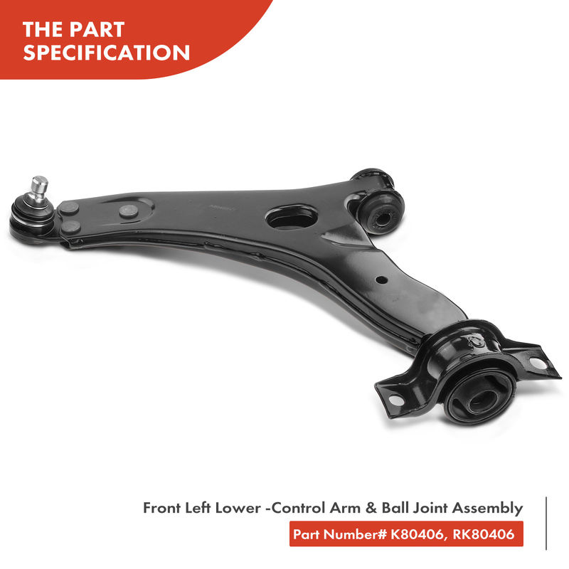 8x Front Lower Control Arm with Ball Joints Tie Rod Ends for Ford Focus SVT 00-04