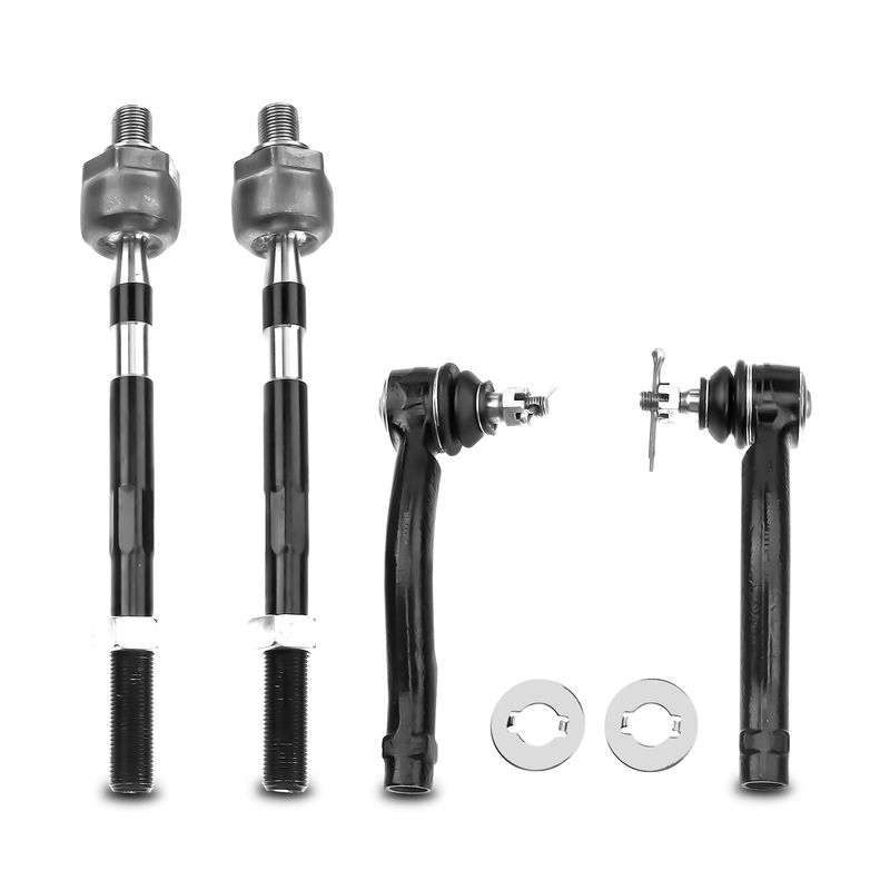 4x Inner & Outer Tie Rod End for Hyundai Tucson 2005-2009 Kia Sportage 2.0L 2.7L