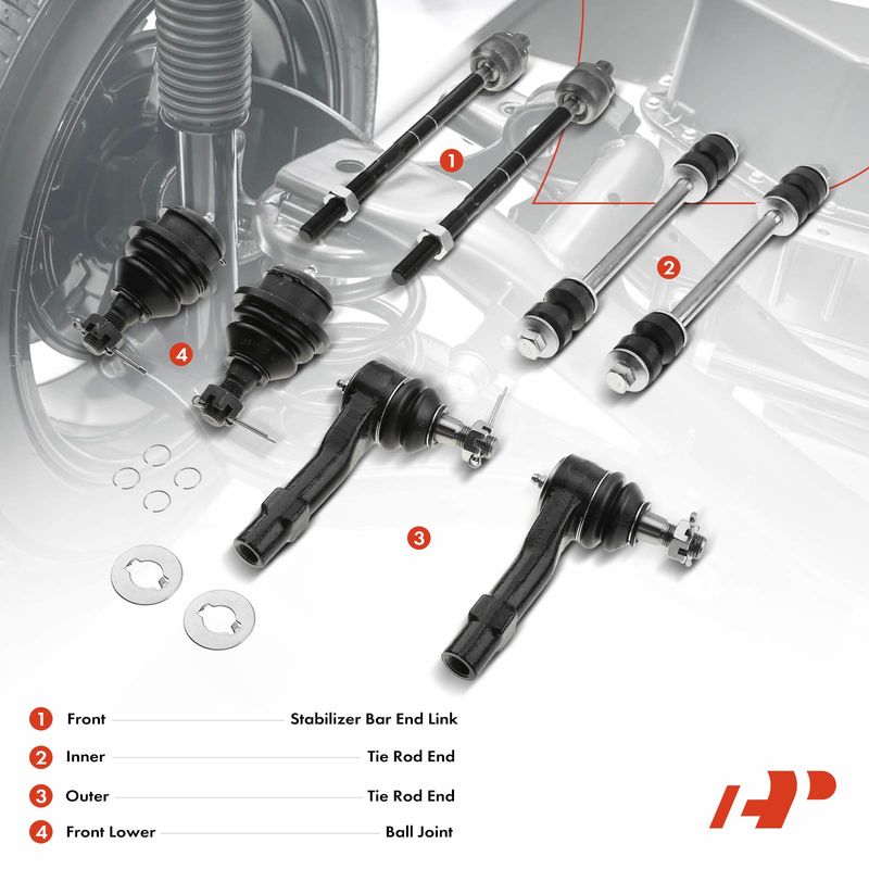8x Front Sway Bar Link Tie Rod End with Ball Joint for Ford Explorer Ranger Mazda