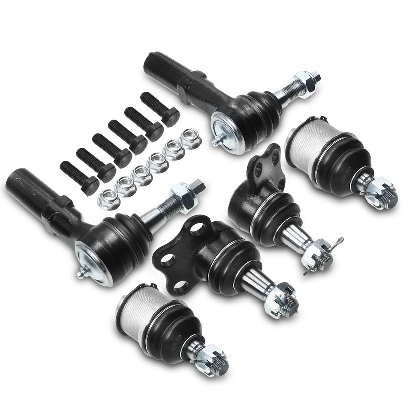6x Outer Tie Rod Ends & Front Ball Joints for Dodge Dakota 2000-2004 Durango